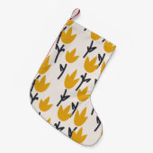Eenvoudige Tulp Bloem Stof Print Kleine Kerstsok (Voorkant (Hangend))