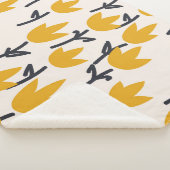 Eenvoudige Tulp Bloem Stof Print Sherpa Deken (3/4)