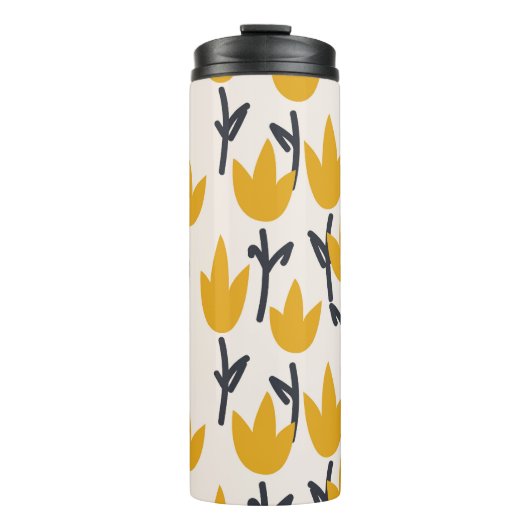 Eenvoudige Tulp Bloem Stof Print Thermosbeker (Voorkant)