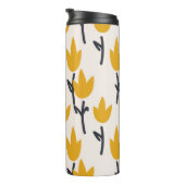 Eenvoudige Tulp Bloem Stof Print Thermosbeker (Geroteerd rechts)