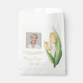 Eenvoudige Tulp Foto Rouwzaad Bedankzakje (Voorkant)