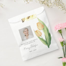 Eenvoudige Tulp Foto Rouwzaad Bedankzakje
