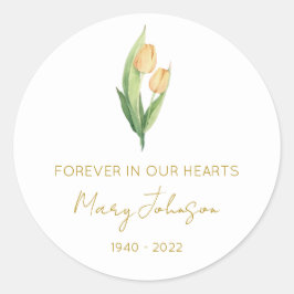 Eenvoudige Tulp Herdenking Ronde Sticker