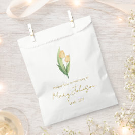 Eenvoudige tulp zaad enveloppe begrafenis bedankzakje