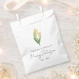 Eenvoudige tulp zaad enveloppe Begrafenis Bedankzakje