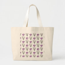 'Eenvoudige tulpen' met de hand getekend bloempatr
