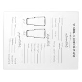 Eenvoudige Tumbler Mok Cup Business Order Formulie Notitieblok (Voorkant)