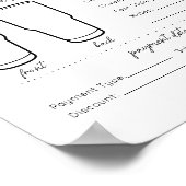 Eenvoudige Tumbler Mok Cup Business Order Formulie Poster (Hoek)