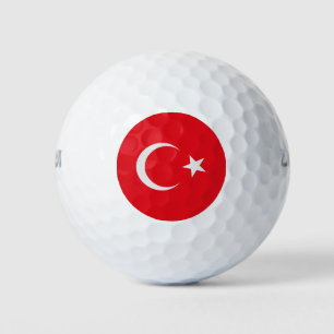 Eenvoudige Turkse vlag Golfballen