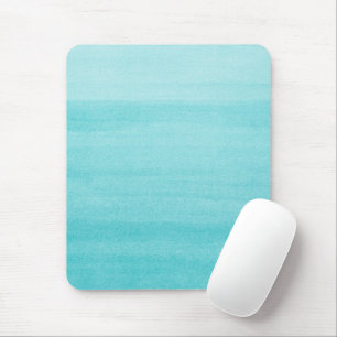 Eenvoudige Turquoise Aqua Blauwe Ombre Waterverf Muismat