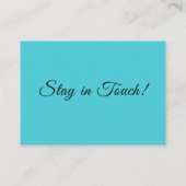 Eenvoudige turquoise We hebben verplaatst verander Informatiekaartje (Achterkant)