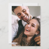 Eenvoudige twee foto bruiloft save the date (Achterkant)