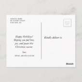 Eenvoudige twee foto kerstvakantie briefkaart (Achterkant)