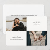 Eenvoudige twee foto Sla de datum Kaart op (Voorkant / Achterkant)