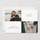 Eenvoudige twee foto Sla de datum Kaart op (Voorkant)