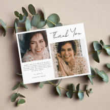 Eenvoudige twee foto-sympathie begrafenisdank