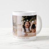 Eenvoudige twee foto vakantie jaar en naam Mok (Voorkant rechts)