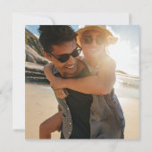 Eenvoudige twee foto's bruiloft Save the Date (Achterkant)