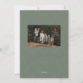 Eenvoudige tweed lijst groene foto Kerstmis Feestdagenkaart (Achterkant)