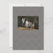 Eenvoudige tweed lijst zwart wit foto kerst feestdagenkaart (Achterkant)