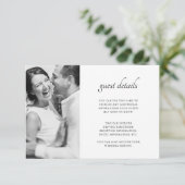 Eenvoudige tweezijdige gastendetails Foto Informatiekaartje (Staand voorkant)