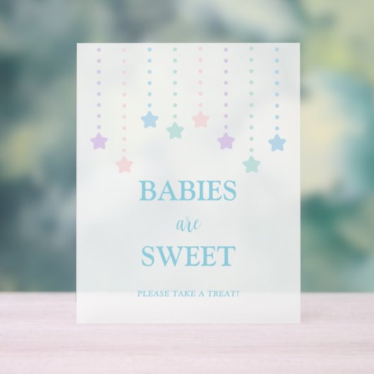 Eenvoudige Twinkle Little Stars Baby's zijn Sweet  Acryl Bord (Neutraal)