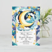 Eenvoudige Twinkle Star Celestial Baby shower Kaart (Staand voorkant)