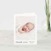 Eenvoudige Type Foto Baby Bedankkaart (Voorkant)