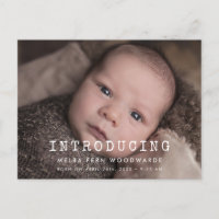Eenvoudige typemachine Nieuwe baby introduceren fo