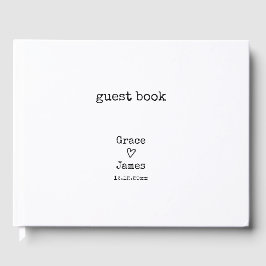 Eenvoudige typemachine typografie gepersonaliseerd gastenboek