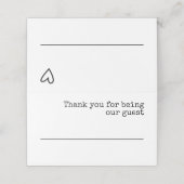 Eenvoudige Typewriter Minimalistische Typografie B Plaatskaartje (Buitenkant ongevouwen)