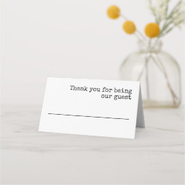 Eenvoudige Typewriter Minimalistische Typografie B Plaatskaartje