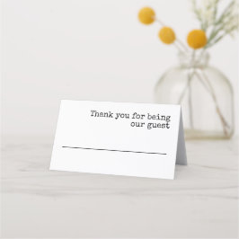 Eenvoudige Typewriter Minimalistische Typografie B Plaatskaartje