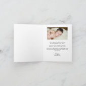 Eenvoudige typografie Aangepaste foto baby Bedankkaart (Binnen)