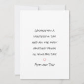 Eenvoudige Typografie Aangepaste Foto Verjaardag G Kaart (Achterkant)