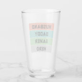 Eenvoudige typografie aangepaste Vaderdag cadeau Glas (Achterkant)