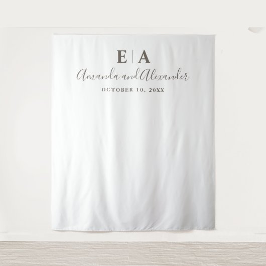 Eenvoudige typografie achtergrond. Trouw achtergro Wandkleed (Voorkant)