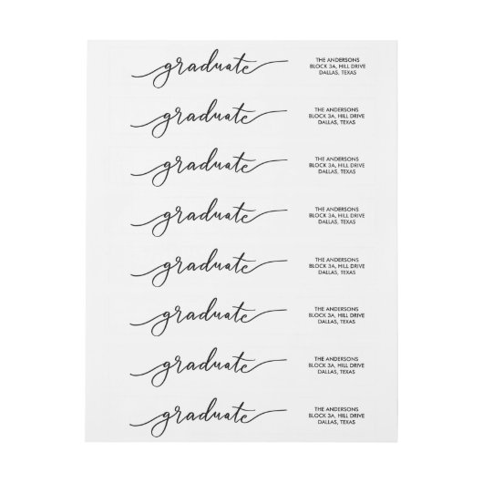 Eenvoudige typografie Afstuderen (Vel)