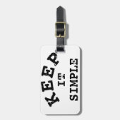 Eenvoudige typografie bagagelabel (Voorkant verticaal)