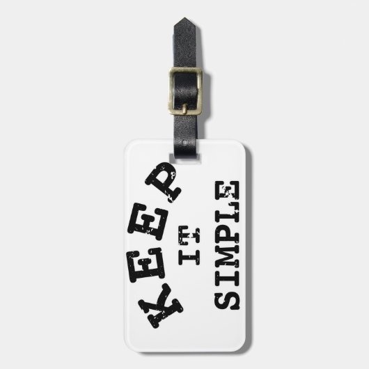 Eenvoudige typografie bagagelabel (Voorkant verticaal)