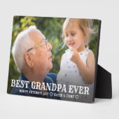 Eenvoudige typografie Beste opa ooit Vaderdag Fotoplaat (Zijkant)
