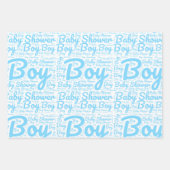 Eenvoudige Typografie Boy Script Baby shower Inpakpapier Vel (Voorkant)