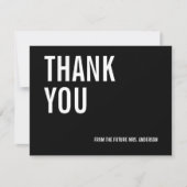 Eenvoudige Typografie Bridal Hartelijk dank Bedankkaart (Voorkant)