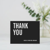 Eenvoudige Typografie Bridal Hartelijk dank Bedankkaart (Staand voorkant)