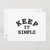 Eenvoudige typografie briefkaart (Voorkant / Achterkant)