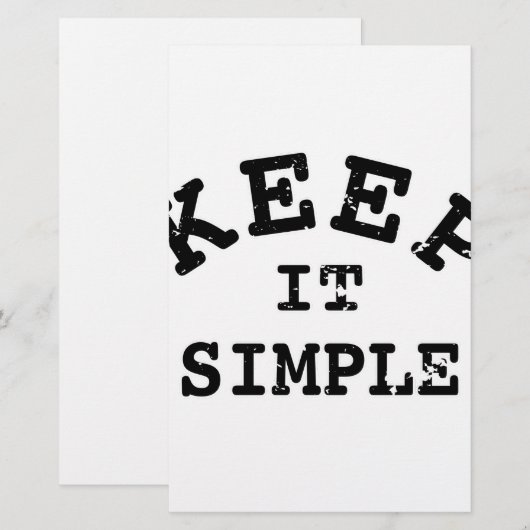 Eenvoudige typografie briefpapier (Voorkant / Achterkant)