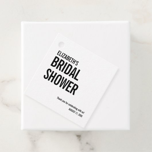 Eenvoudige typografie Bruids bedankjes Labels (In situ)