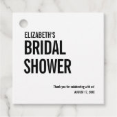 Eenvoudige typografie Bruids bedankjes Labels (Voorkant)