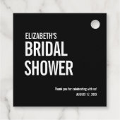 Eenvoudige typografie bruids bedankt bedankjes labels (Achterkant)