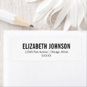 Eenvoudige typografie bruidsadres etiket (Insitu)
